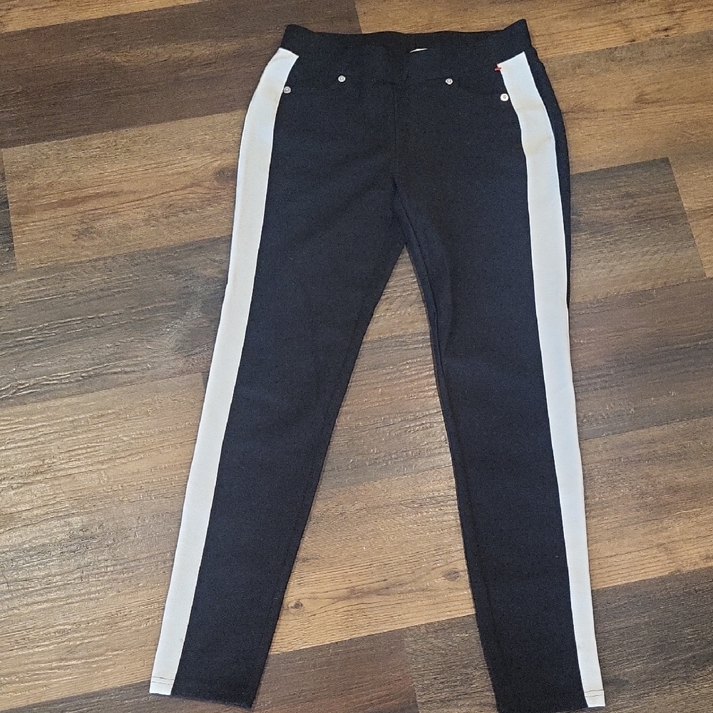 Michael Kors Black And White Stretch Pants
